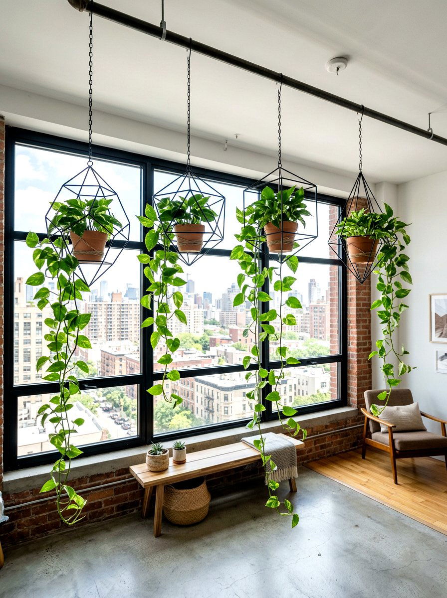 Hanging Geometric Vessels - 30 modern planter ideas