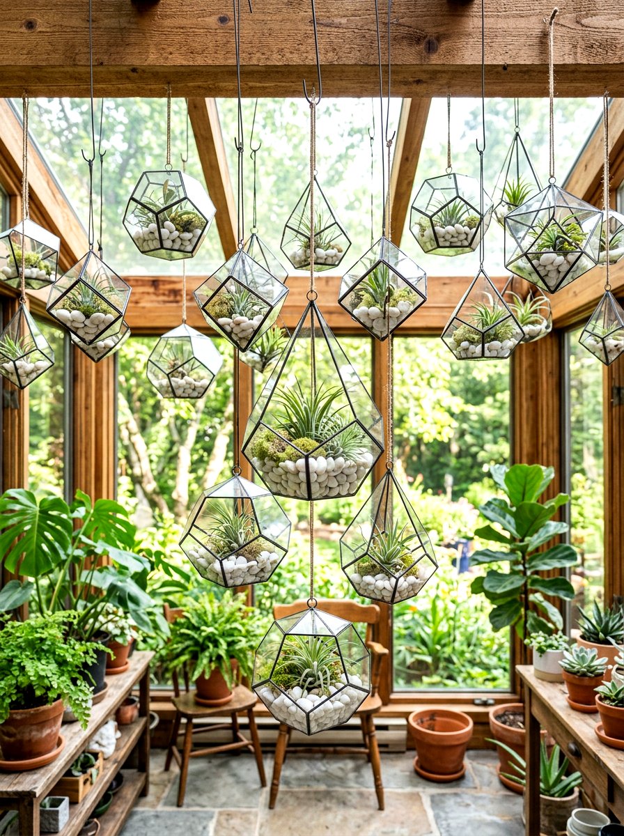 Hanging Glass Greenhouse - 30 mini greenhouse ideas