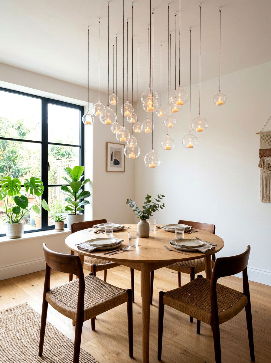 Hanging Glass Tealight Globes - 30 candle decor ideas