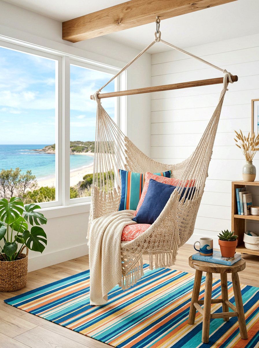 Hanging Hammock Chair Space - 30 condo balcony lounge ideas
