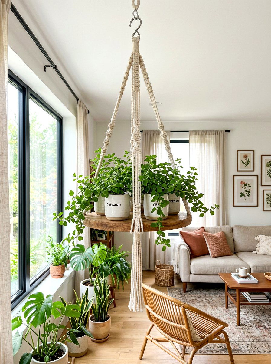 Hanging Herb Garden Shelf - 30 herb garden shelf ideas