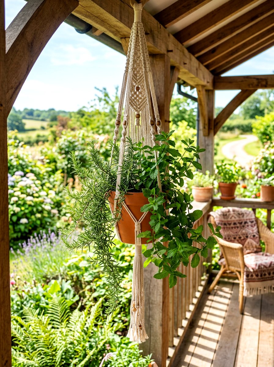 Hanging Herb Planter - 30 herb garden layout ideas