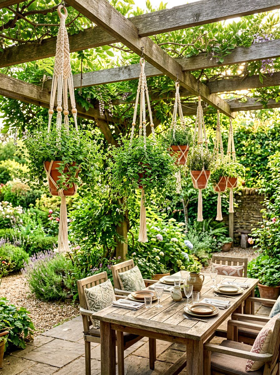 Hanging Herb Planter - 30 patio herb garden ideas