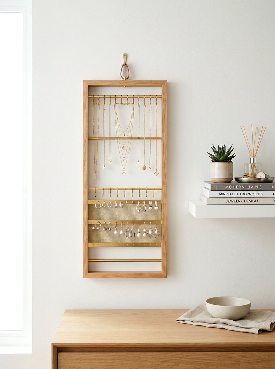 Hanging Jewelry Organizer - 30 jewelry storage ideas