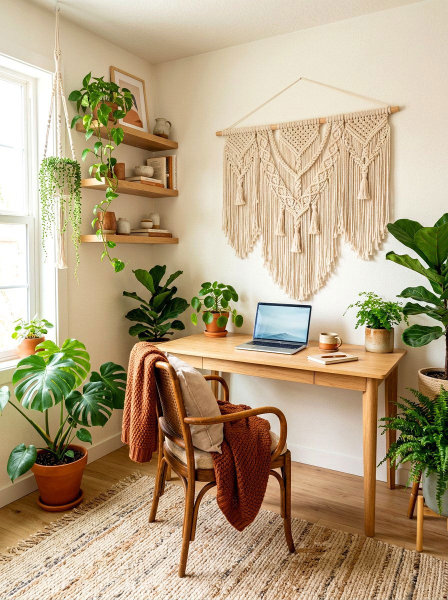 Hanging Macrame Wall - 30 study wall ideas