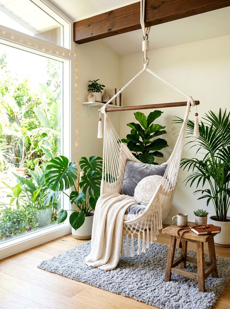 Hanging Meditation Nook - 30 meditation nook ideas