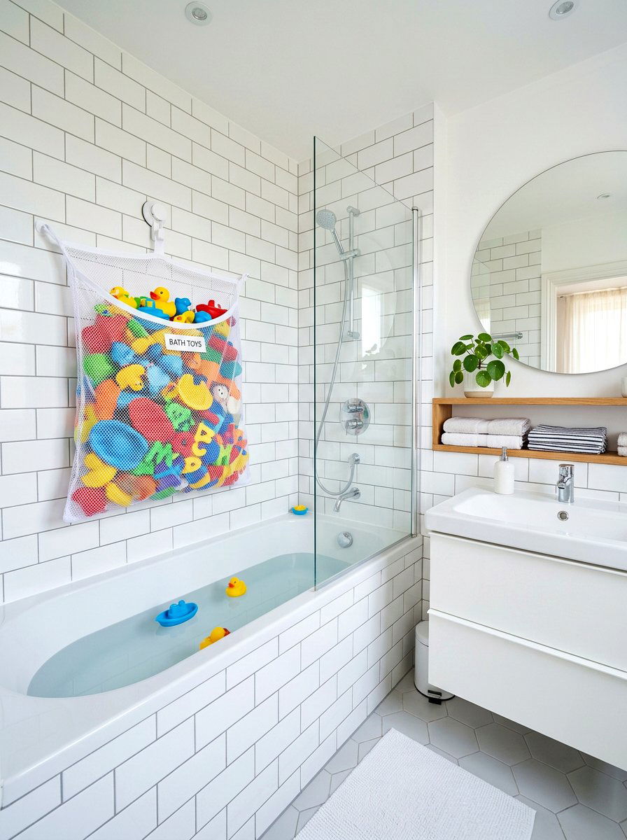 Hanging Mesh Bag - 30 toy storage ideas