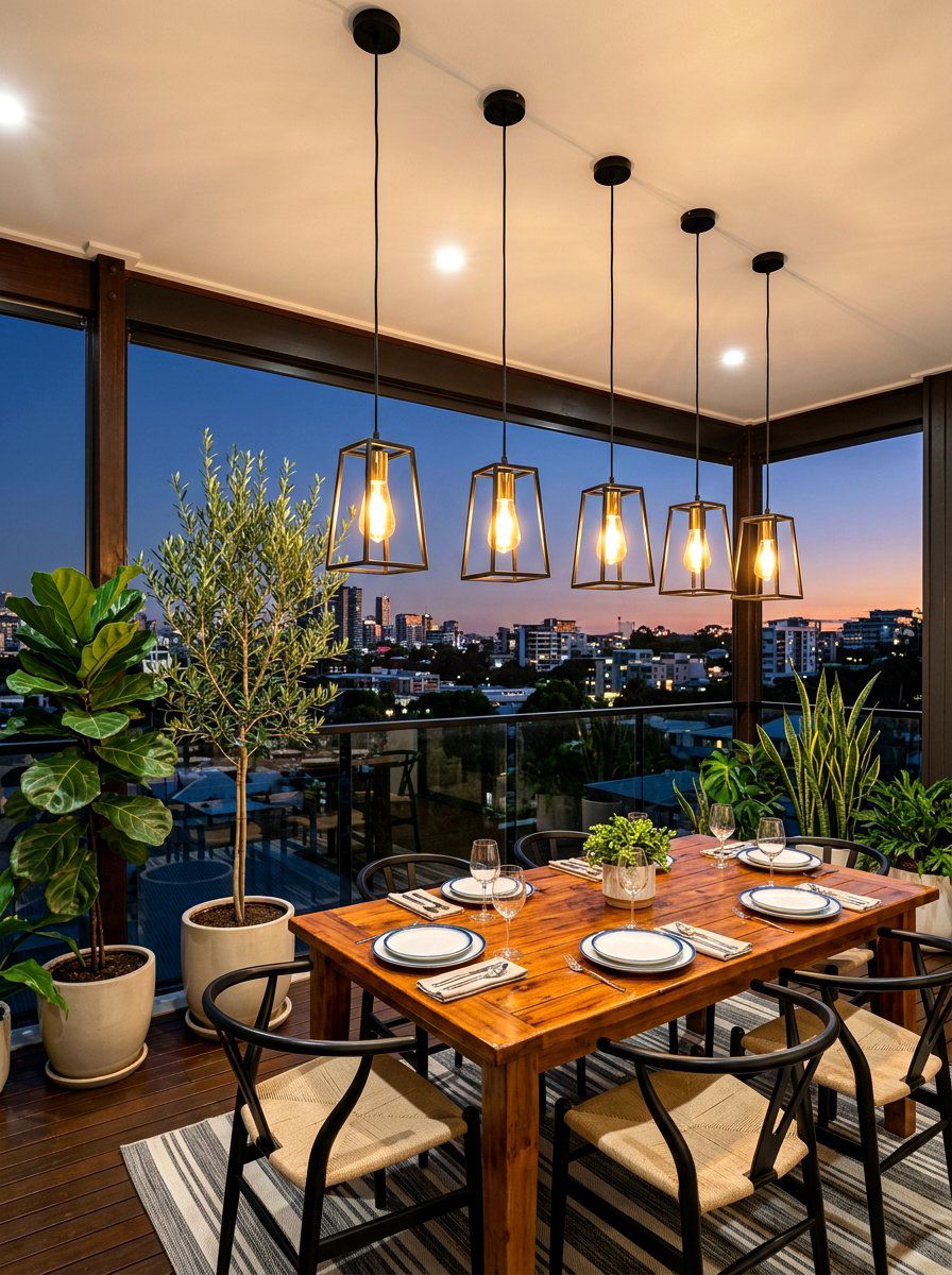 Hanging Pendant Lights - 30 apartment patio mood lighting ideas