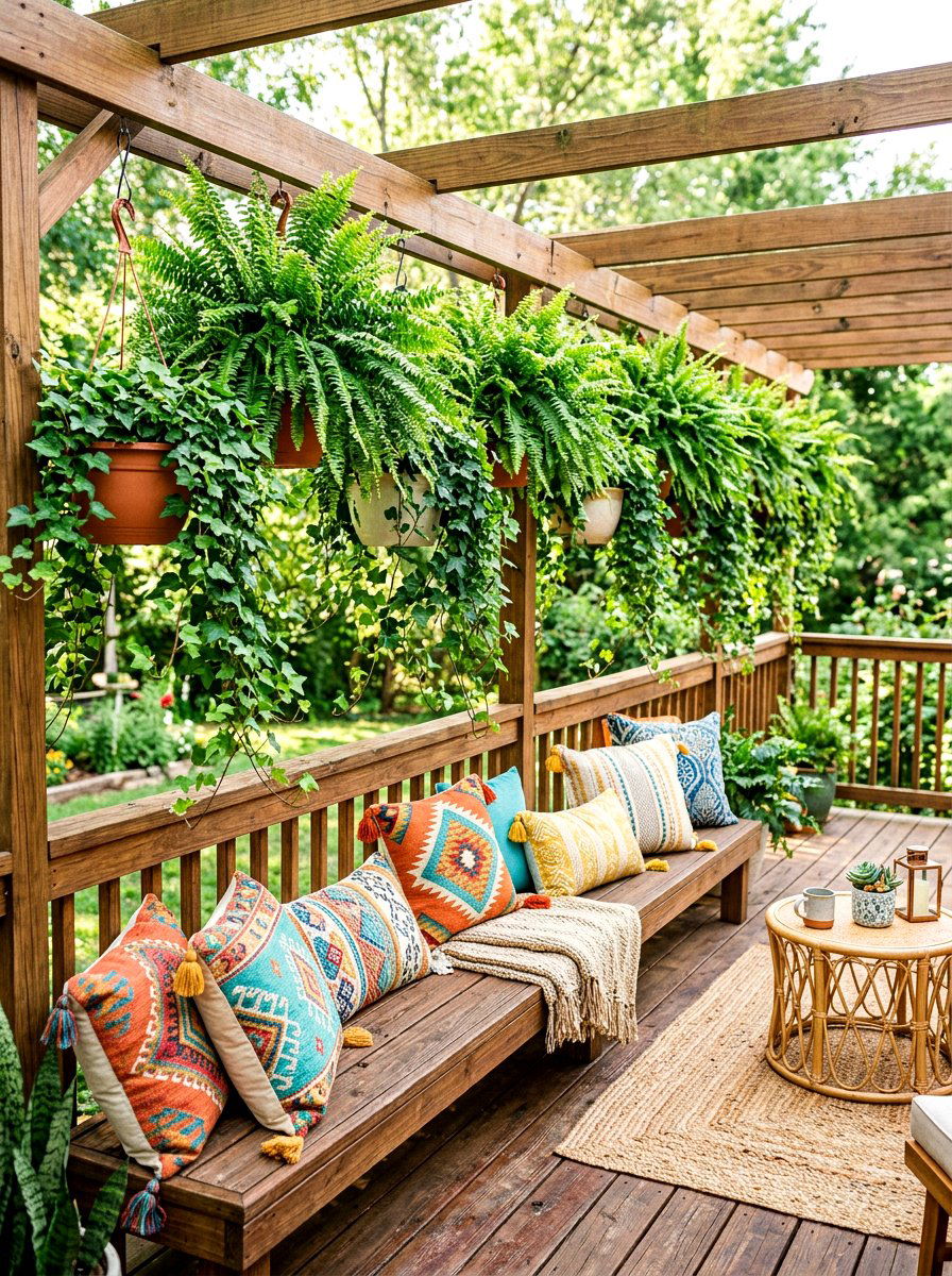 Hanging Plant Deck Privacy - 30 deck privacy ideas