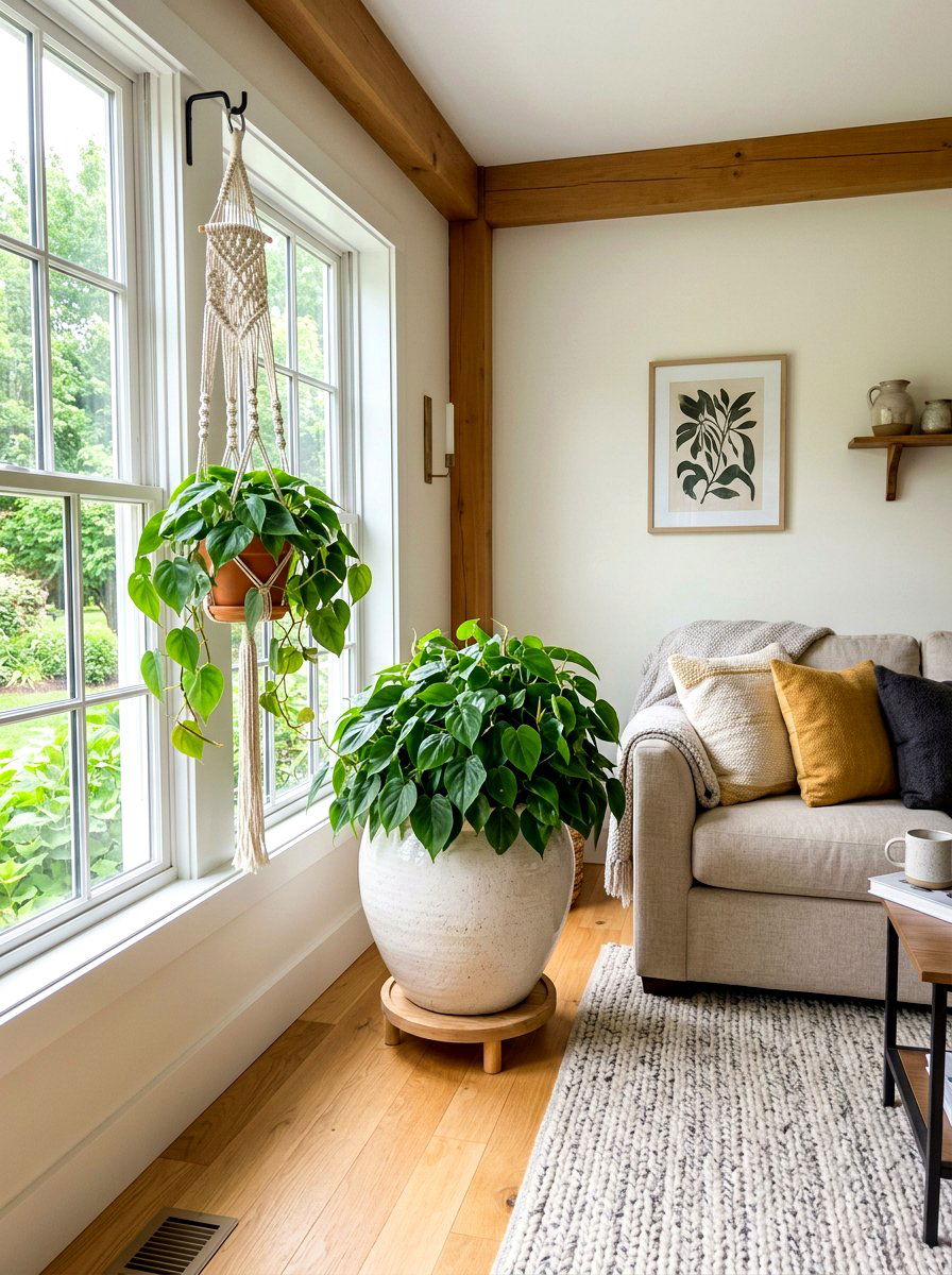 Hanging Plant Living Room Corner - 30 hanging indoor plant ideas