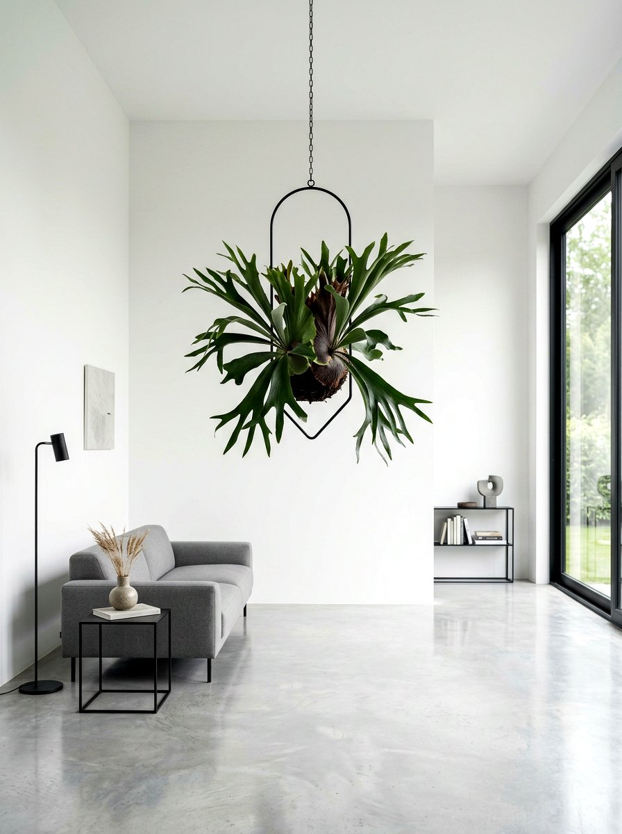 Hanging Plant Minimalist Room - 30 hanging indoor plant ideas