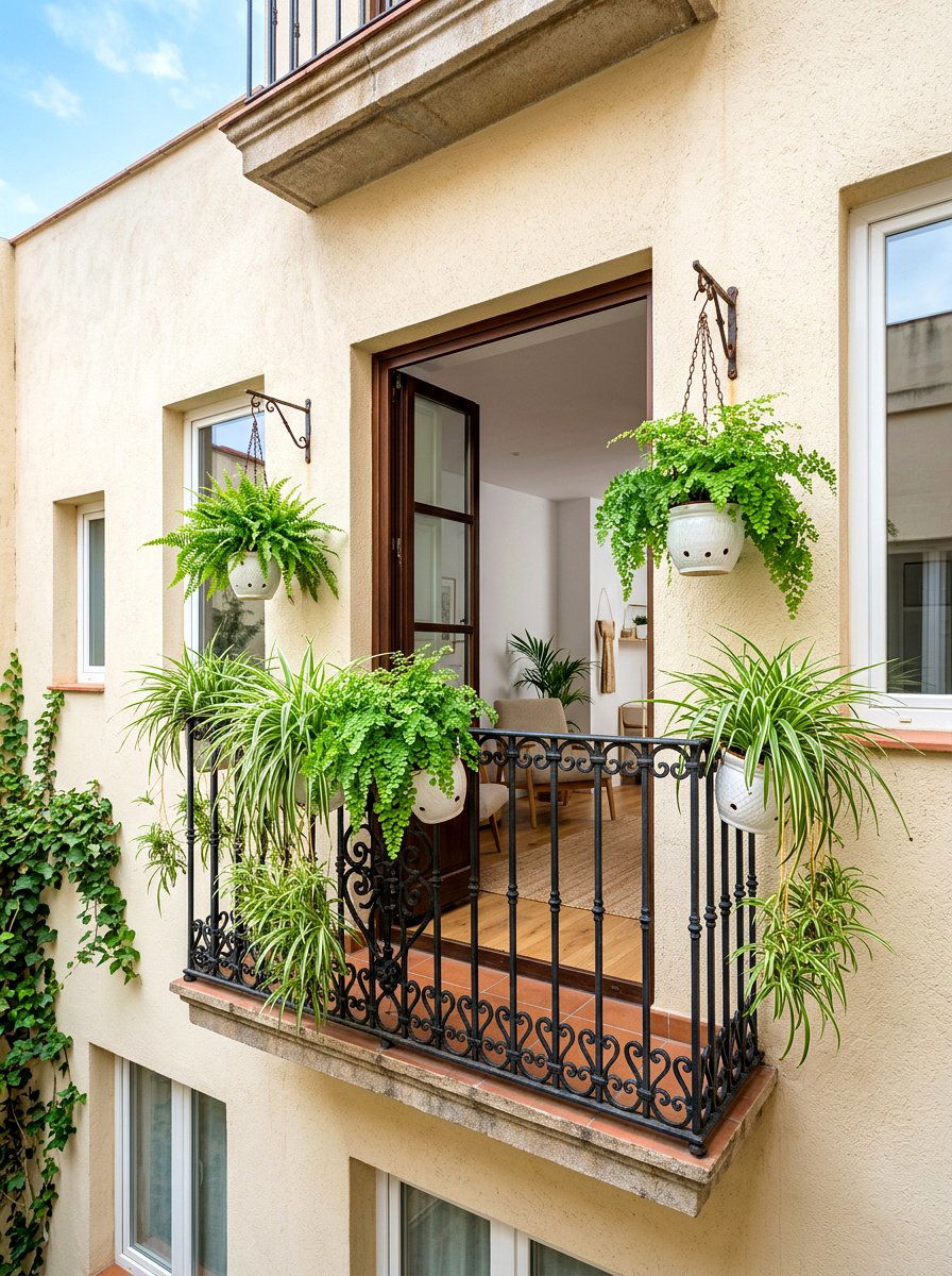 Hanging Plant Pot - 30 Juliet balcony decor ideas