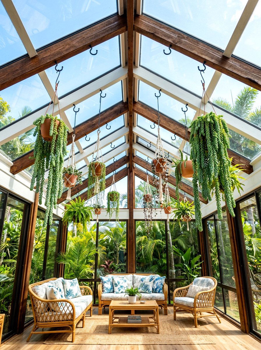 Hanging Plant Sunroom Ceiling - 30 hanging indoor plant ideas