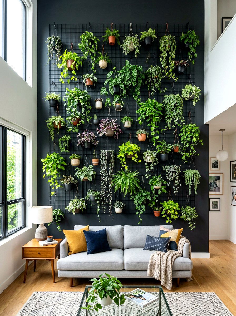 Hanging Plant Vertical Wall - 30 hanging indoor plant ideas