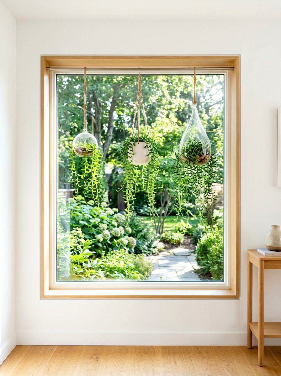 Hanging Plant Window Frame - 30 hanging indoor plant ideas