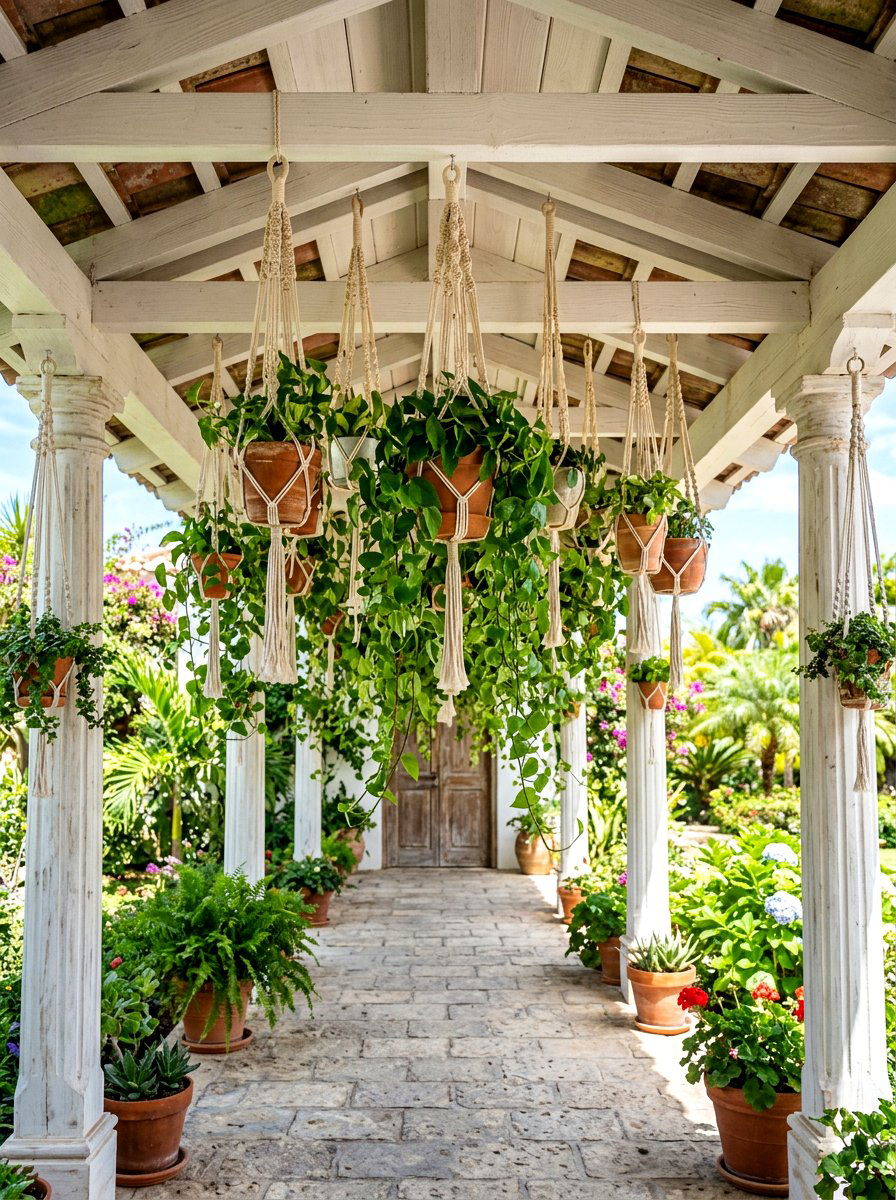 Hanging Planter Breezeway - 30 breezeway ideas