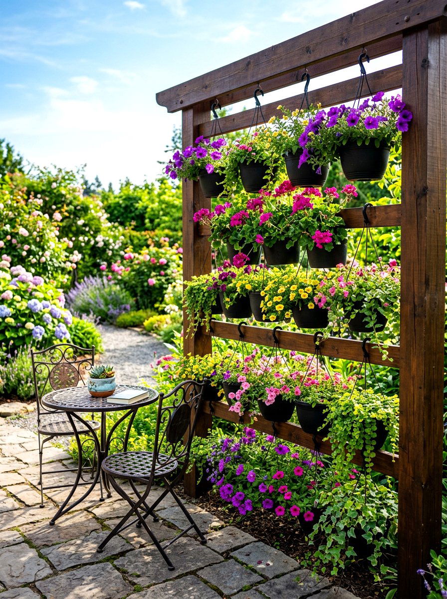 Hanging Planter Privacy Screen - 30 porch privacy screen ideas
