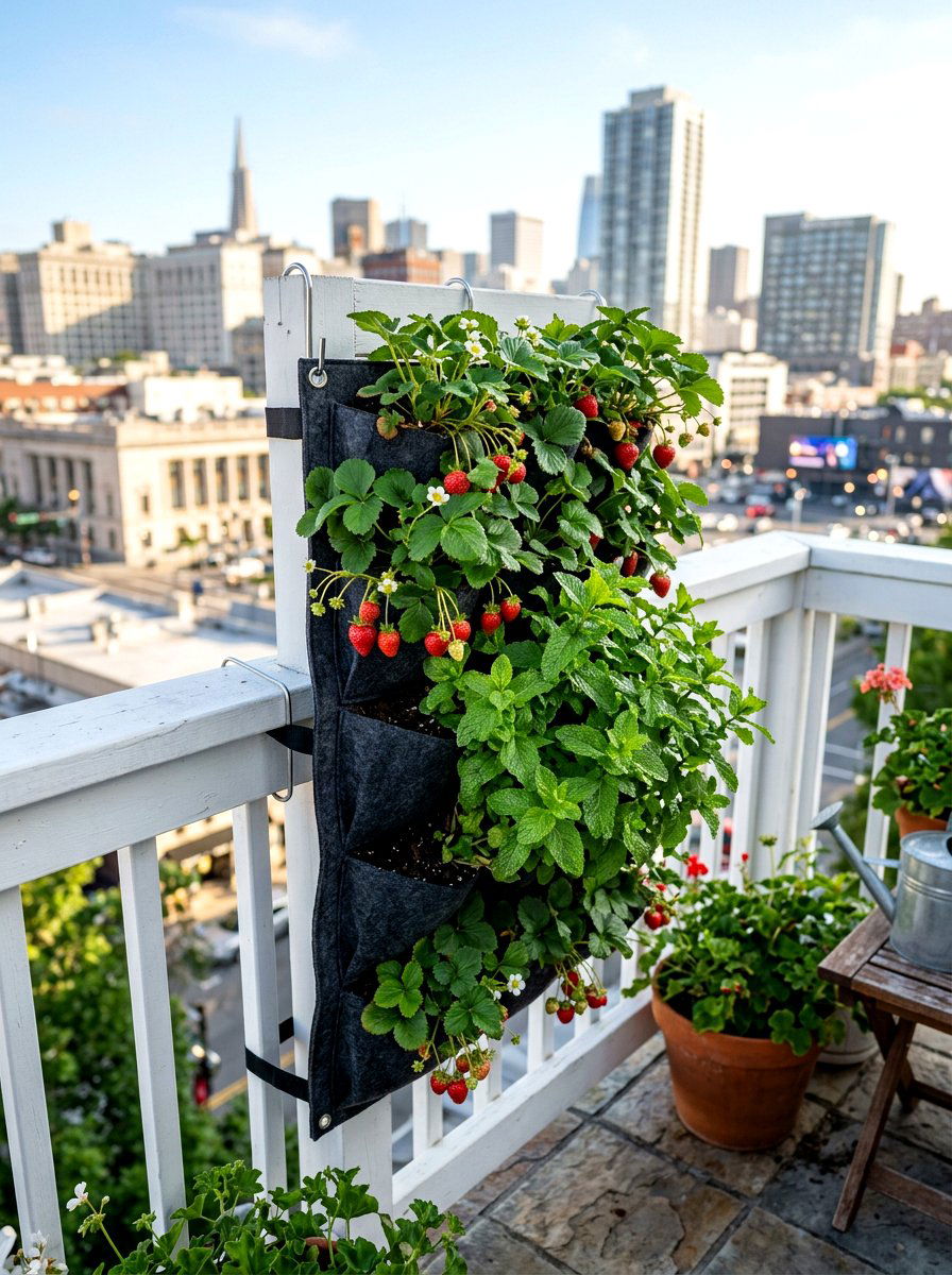 Hanging Pocket Vertical Planter Box - 30 vertical planter box ideas