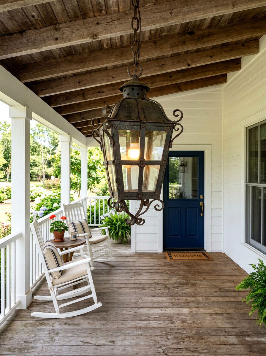 Hanging Porch Lantern - 30 front yard lighting ideas