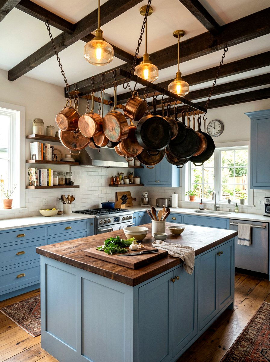Hanging Pot Rack Kitchen - 30 storybook kitchen ideas