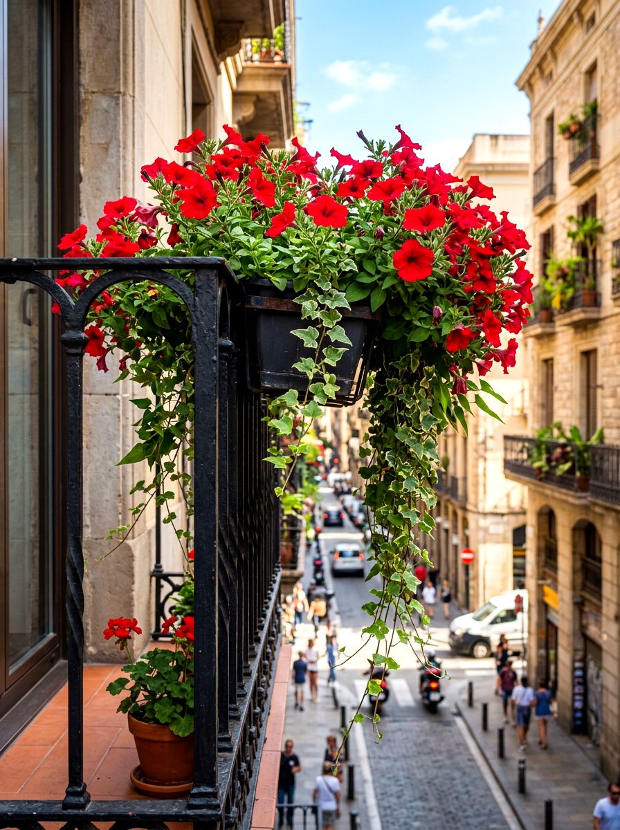 Hanging Railing Flower Box - 30 exterior flower box ideas