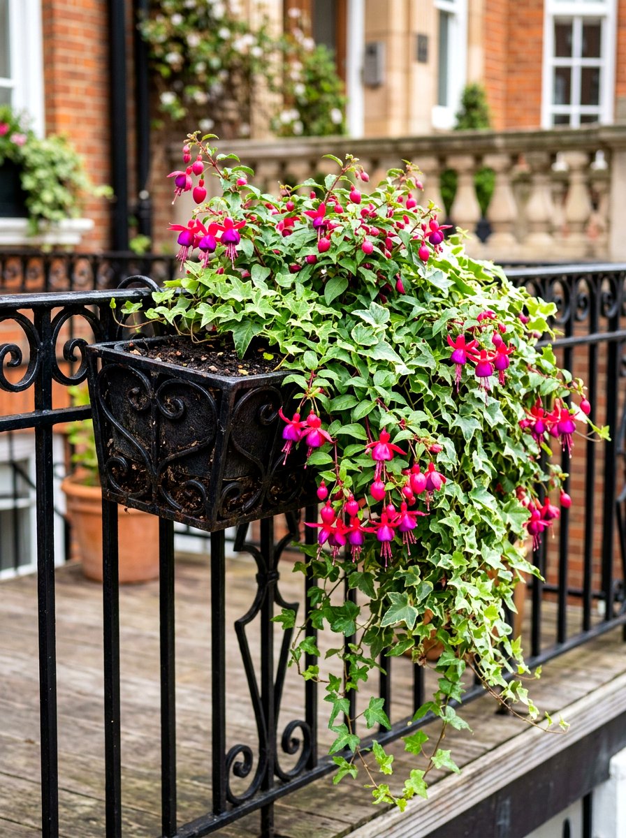 Hanging Railing Planter Box - 30 raised planter box ideas