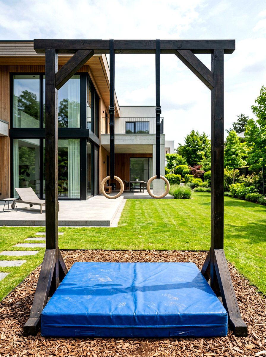 Hanging Rings Challenge - 30 backyard obstacle course ideas