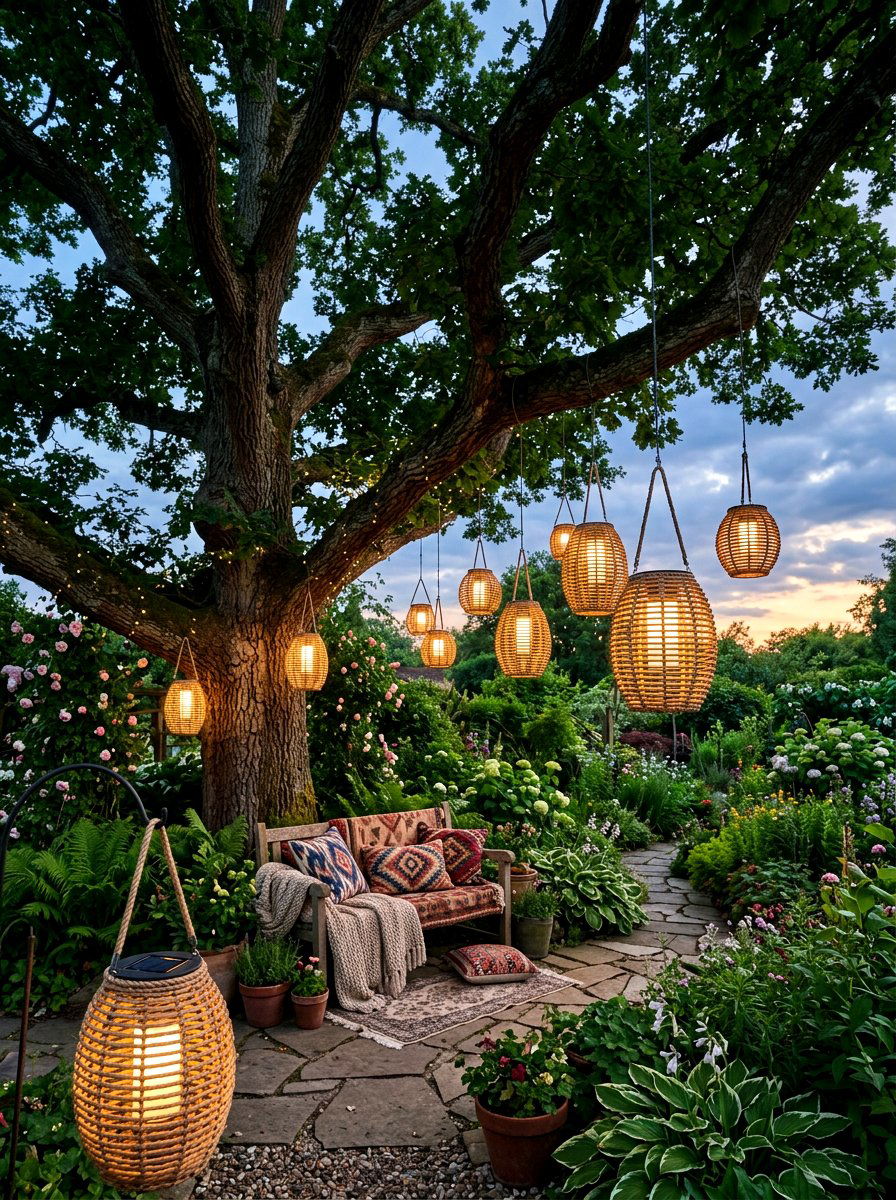 Hanging Solar Lanterns - 30 solar lighting ideas