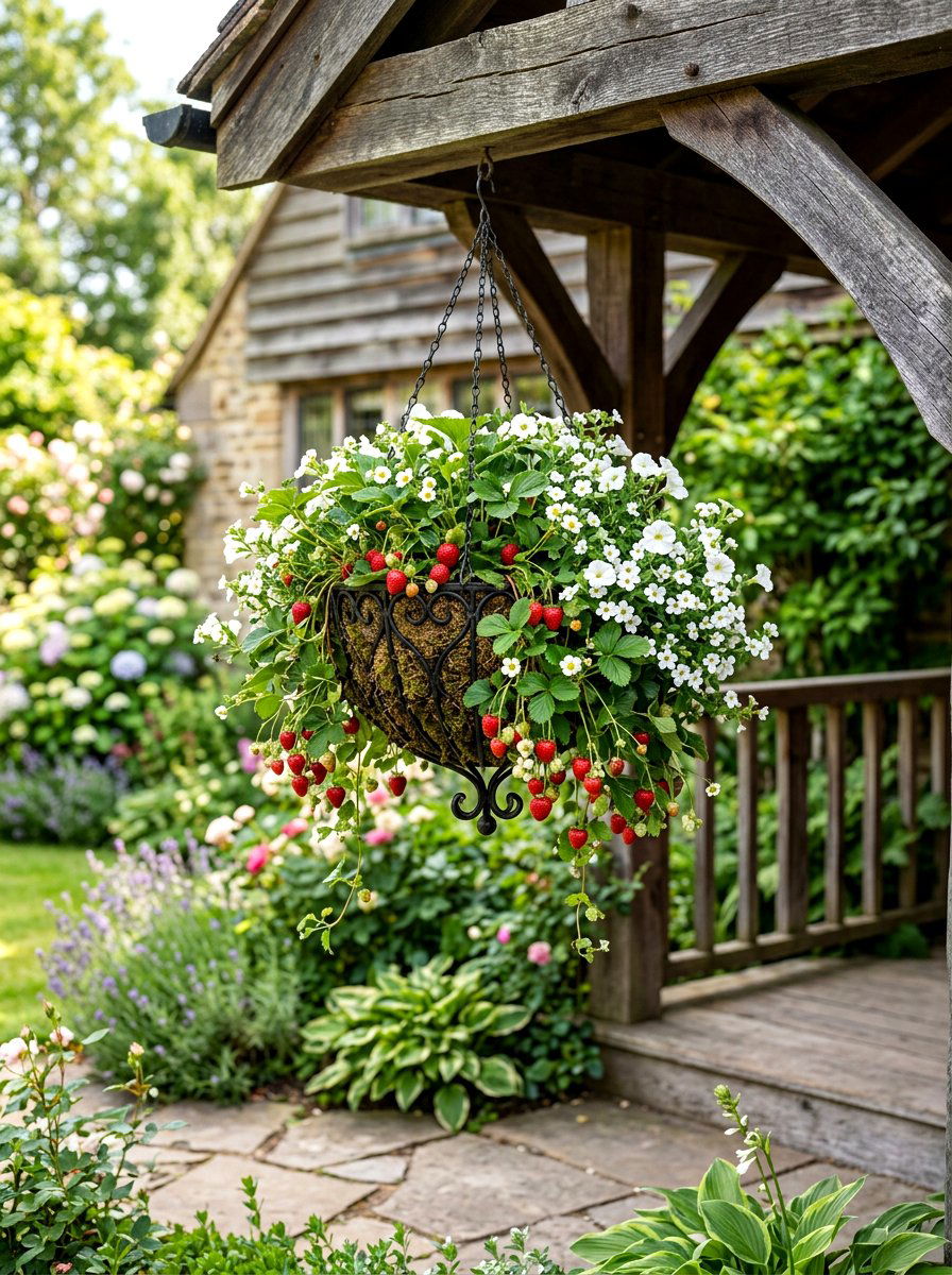 Hanging Vegetable Basket - 30 beginner vegetable garden ideas
