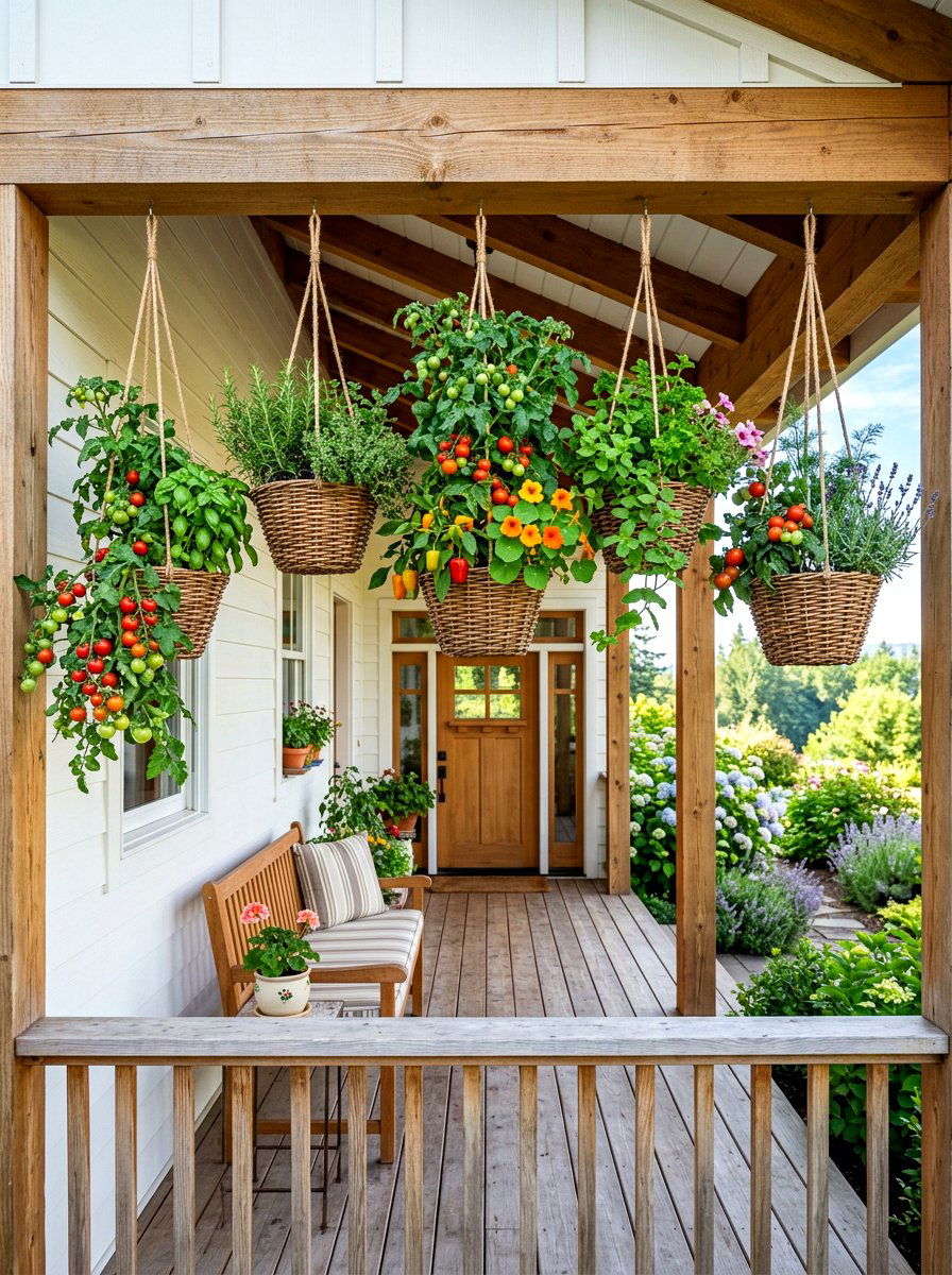 Hanging Vegetable Garden - 30 organic vegetable garden ideas