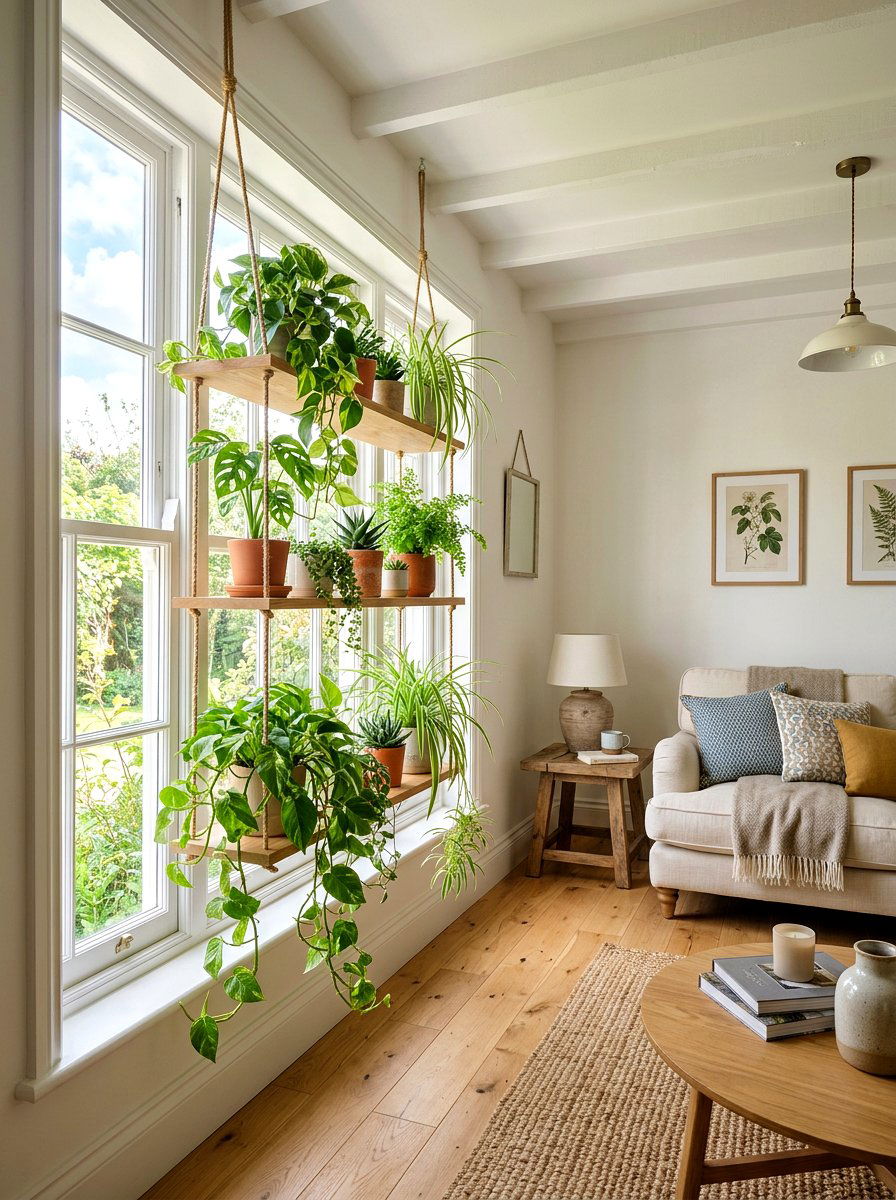 Hanging Window Plant Shelf - 30 plant shelf window ideas