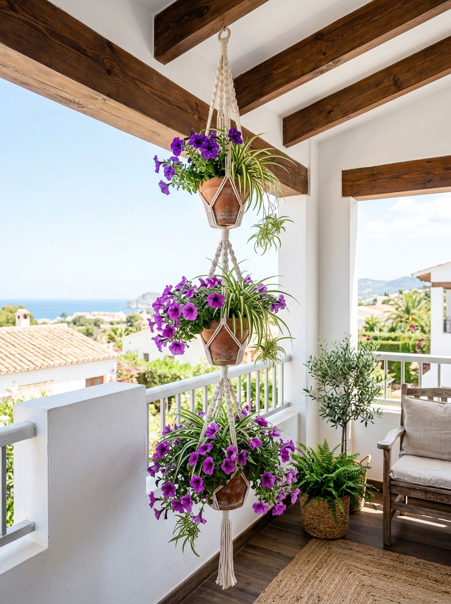 Hanging basket display - 30 urban garden ideas