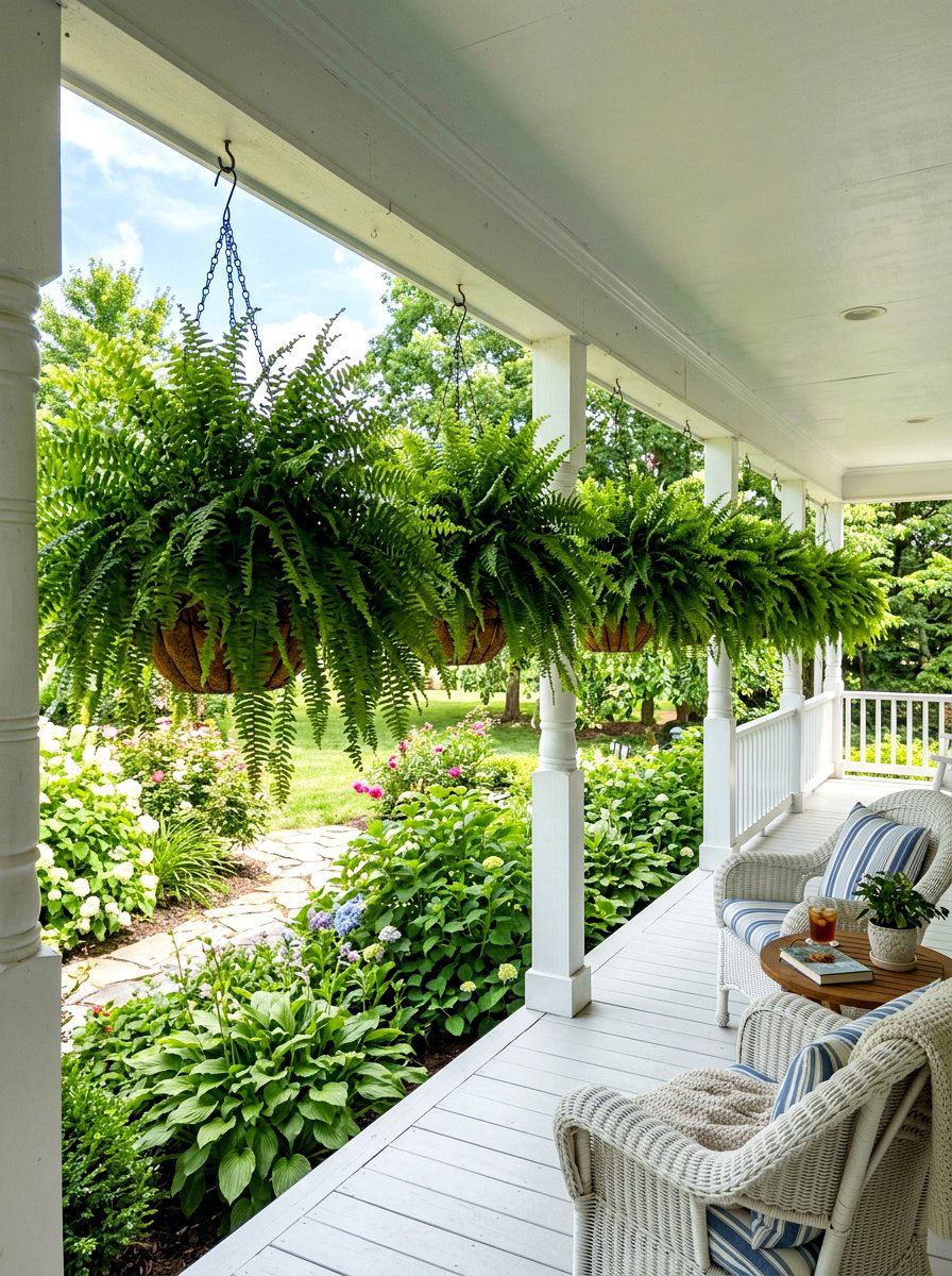 Hanging basket privacy curtain - 30 privacy planter screen ideas