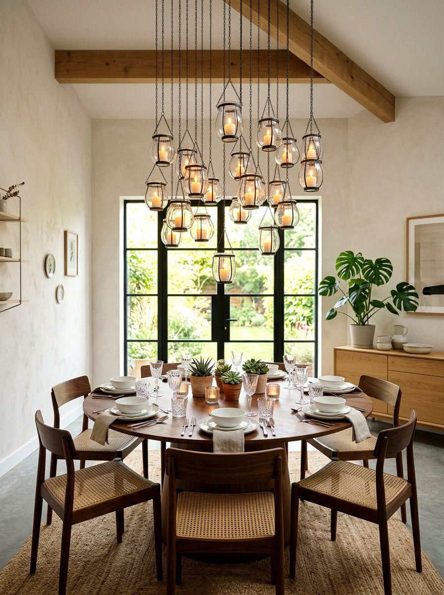 Hanging candle lantern dining room - 30 candlelit dining room ideas aesthetic