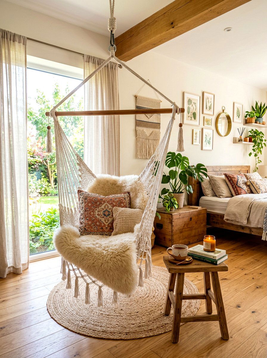 Hanging chair meditation corner bedroom - 30 meditation corner bedroom ideas