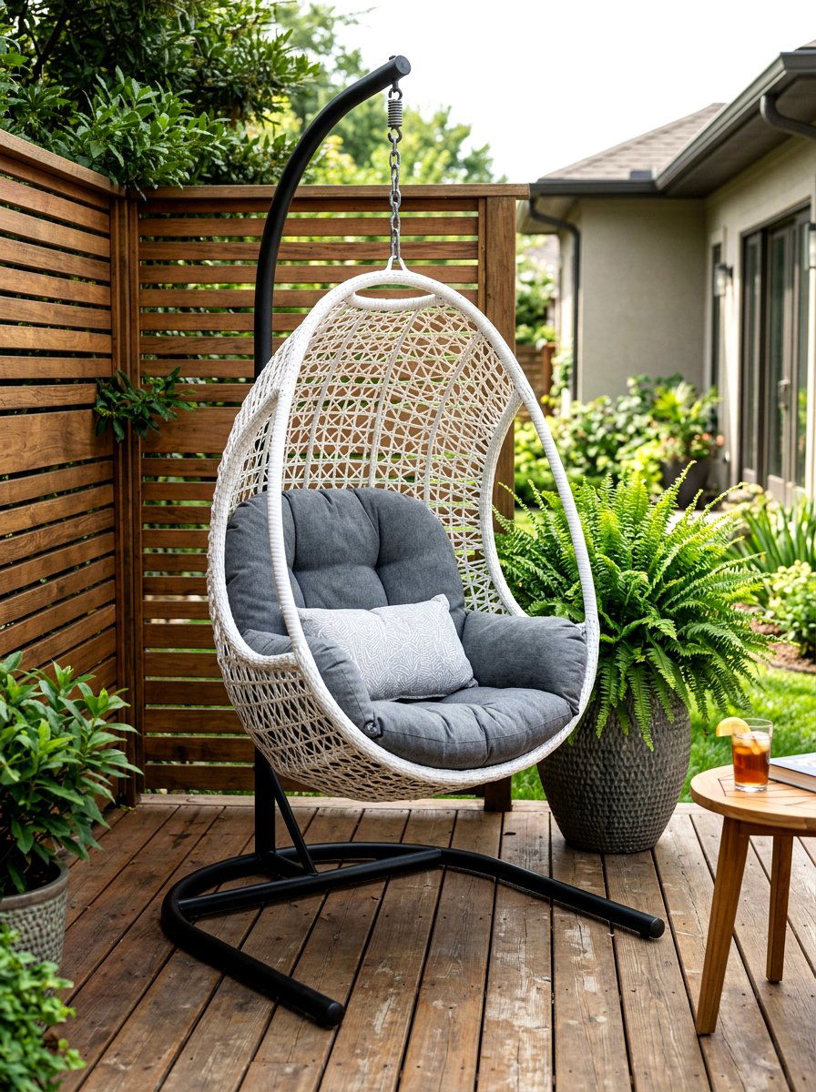 Hanging egg chair - 30 patio furniture ideas