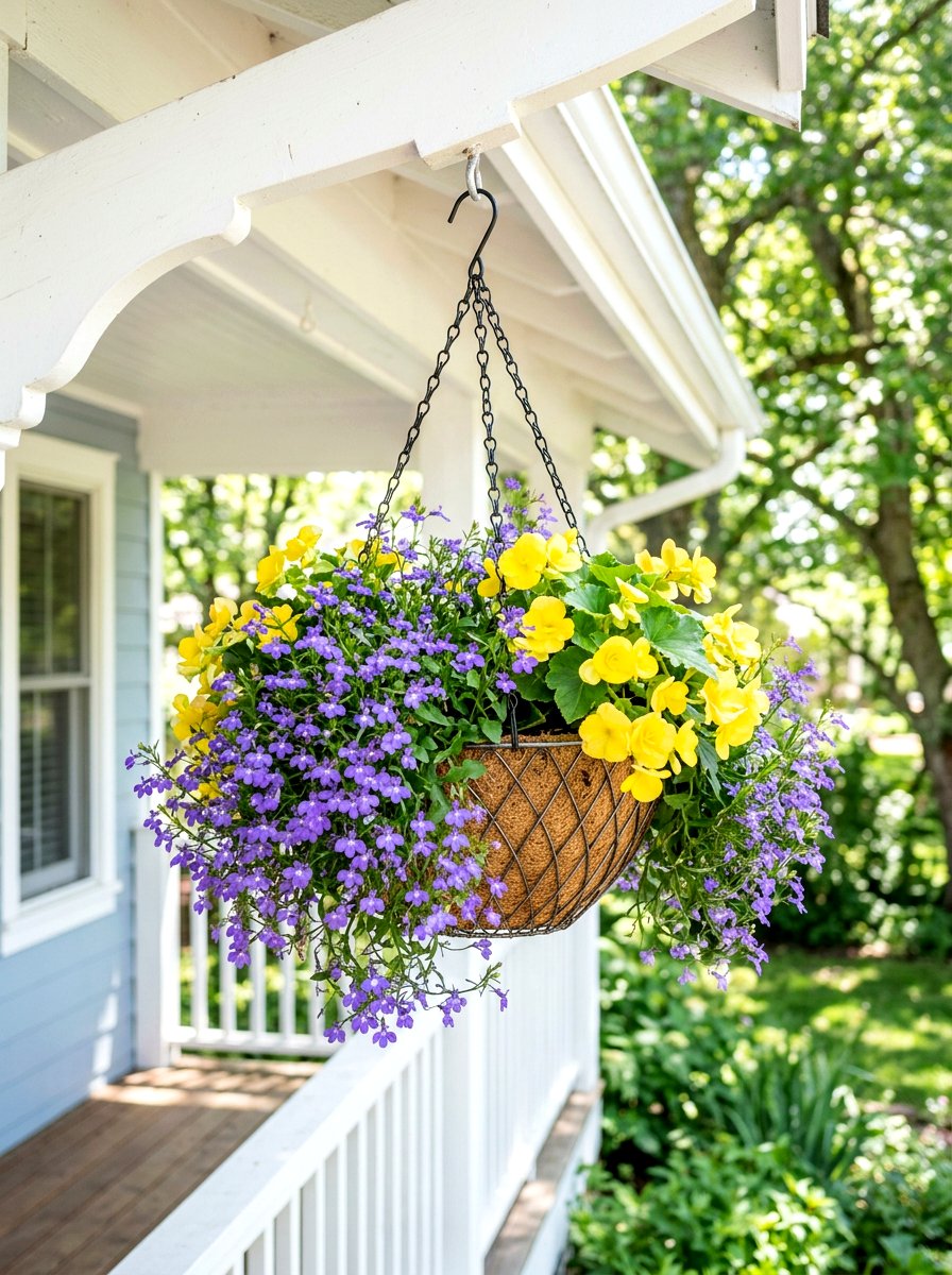 Hanging flower basket - 30 garden planter ideas