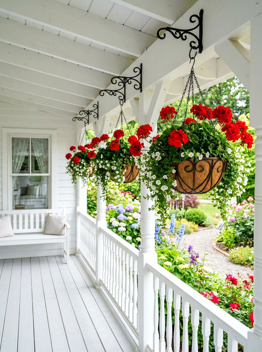 Hanging flower baskets - 30 simple curb appeal ideas