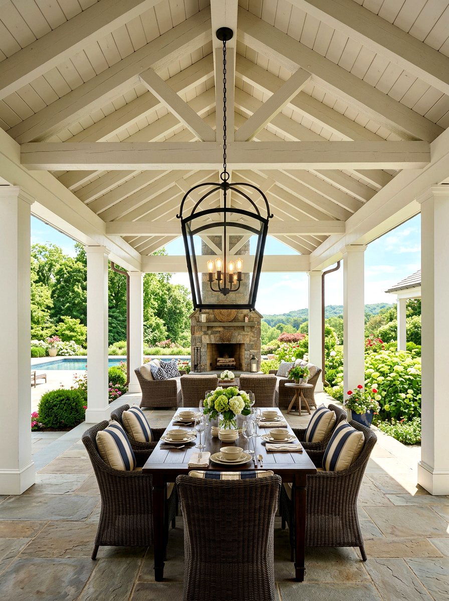 Hanging lantern from porch ceiling - 30 porch lantern styling ideas