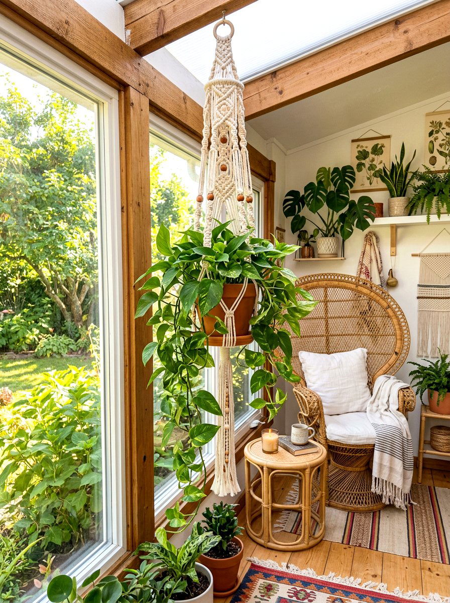 Hanging macrame plant stand - 30 plant stand ideas