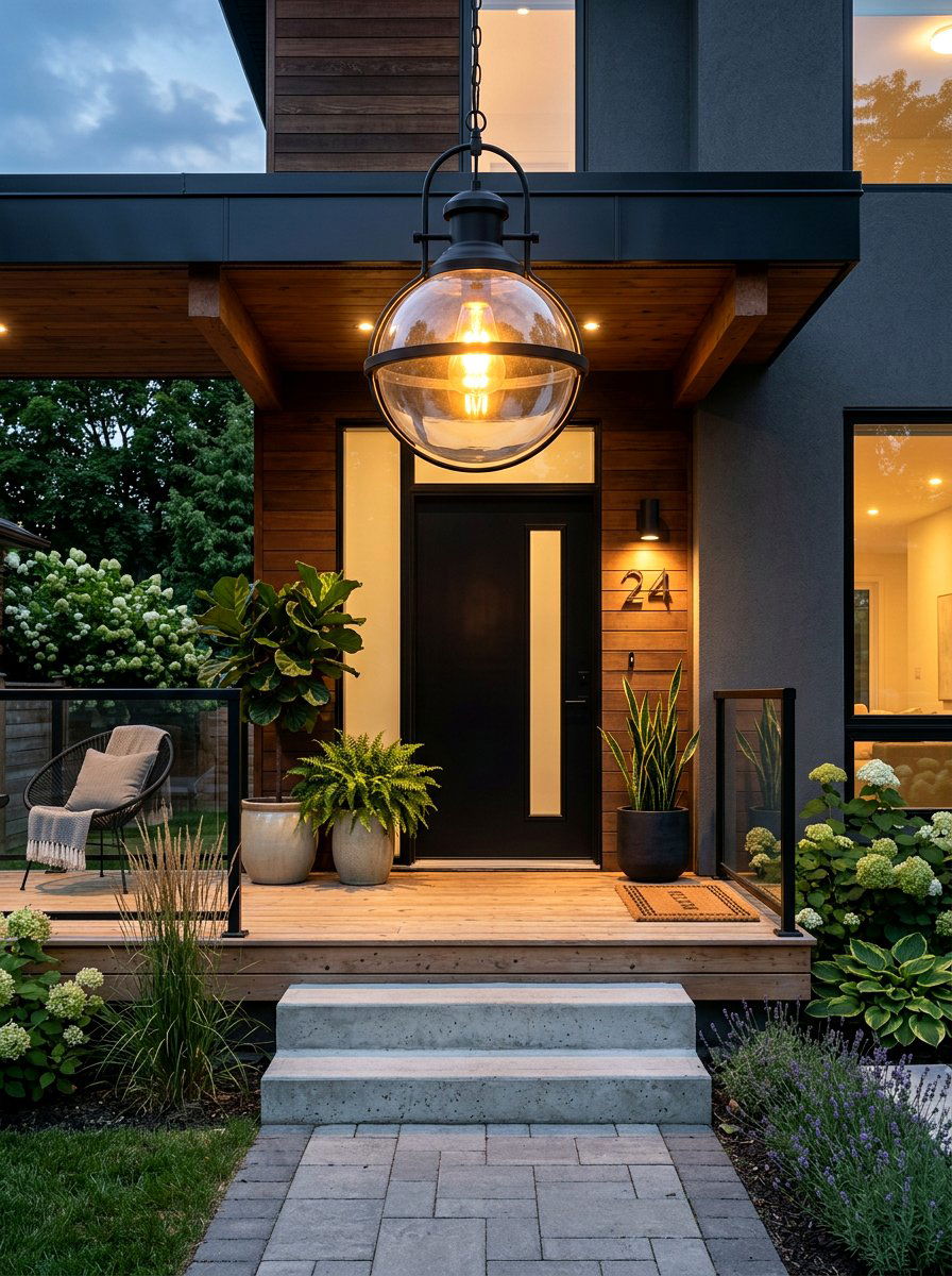 Hanging pendant for porch - 30 modern outdoor lighting ideas