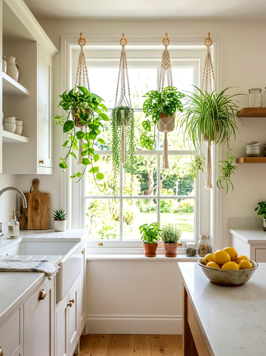 Hanging plant - 30 renter friendly decor ideas