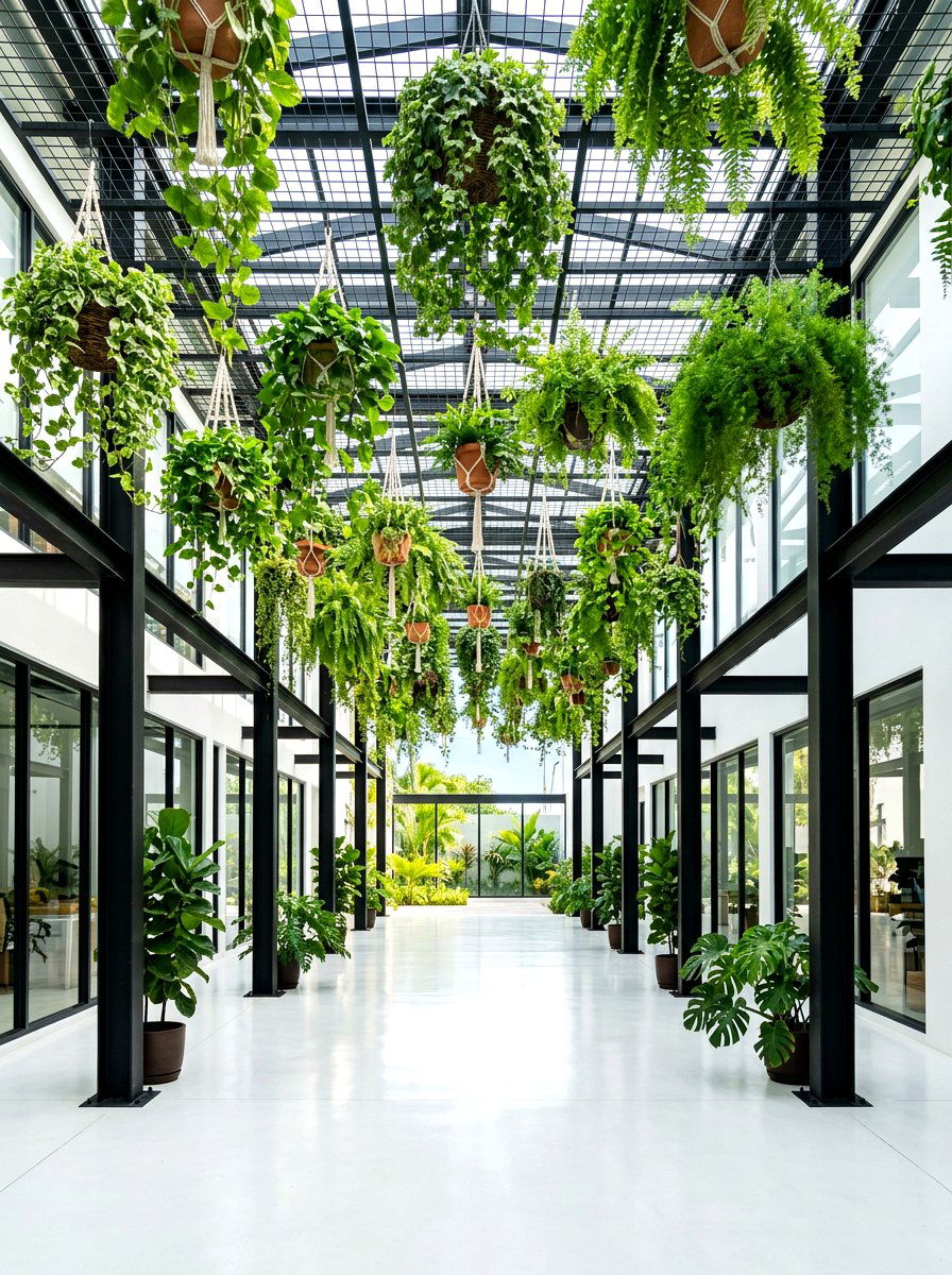 Hanging plant breezeway - 30 breezeway garden ideas