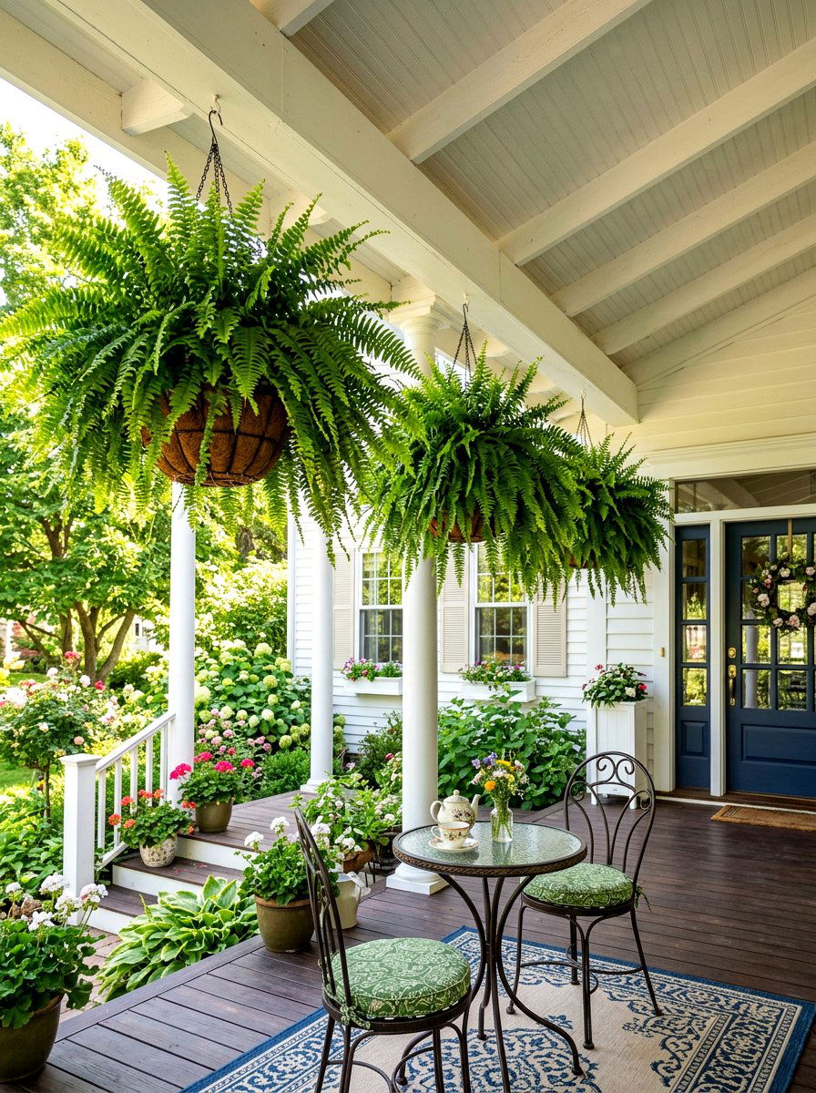 Hanging porch plants - 30 charming stoop decor ideas
