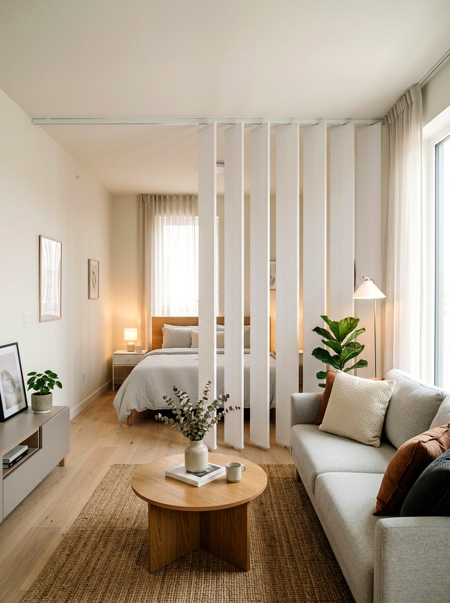 Hanging room dividers - 30 broken floor plan apartment ideas