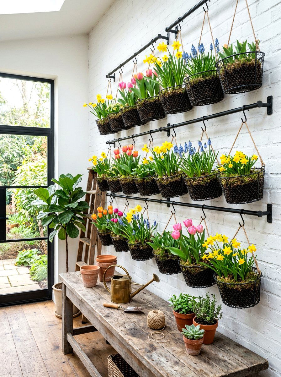 Hanging wire baskets - 30 potting shed storage ideas