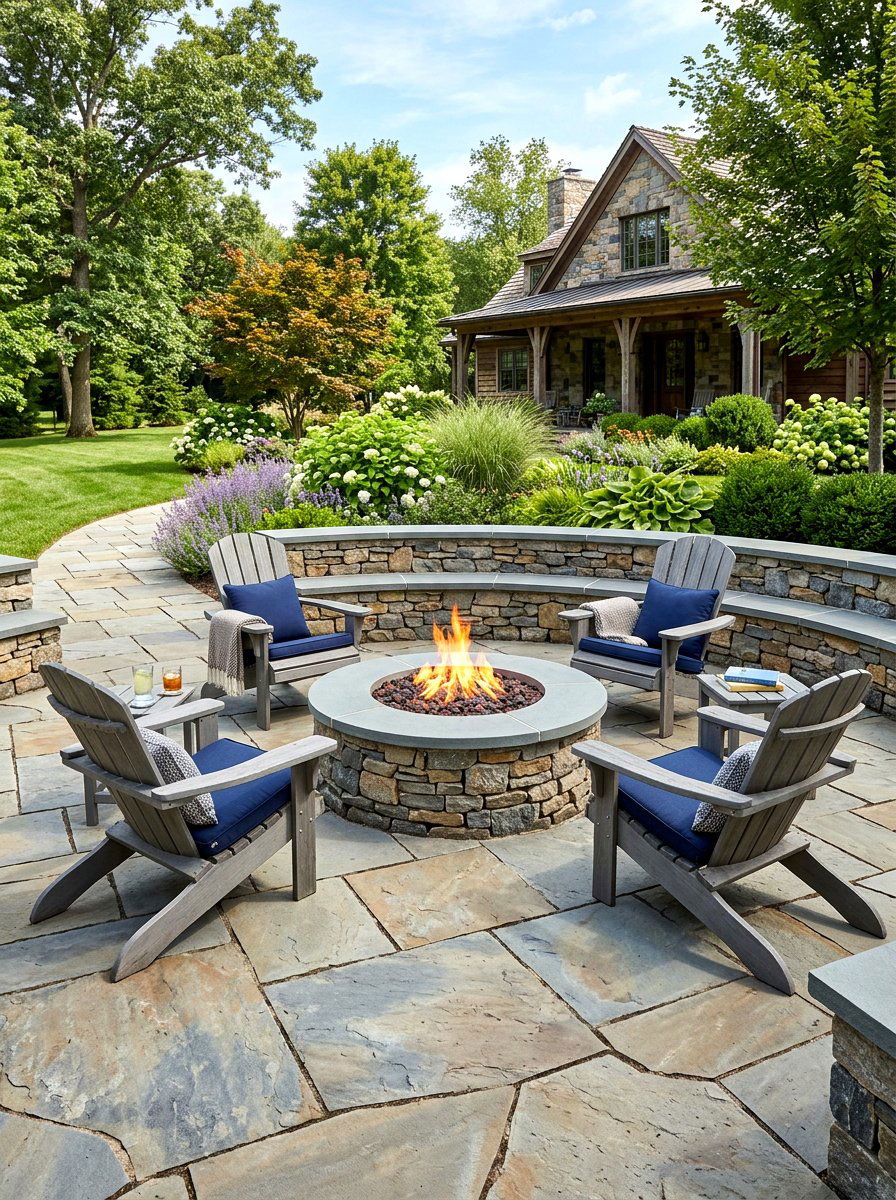 Hardscape Patio With Fire Pit - 30 all weather patio ideas