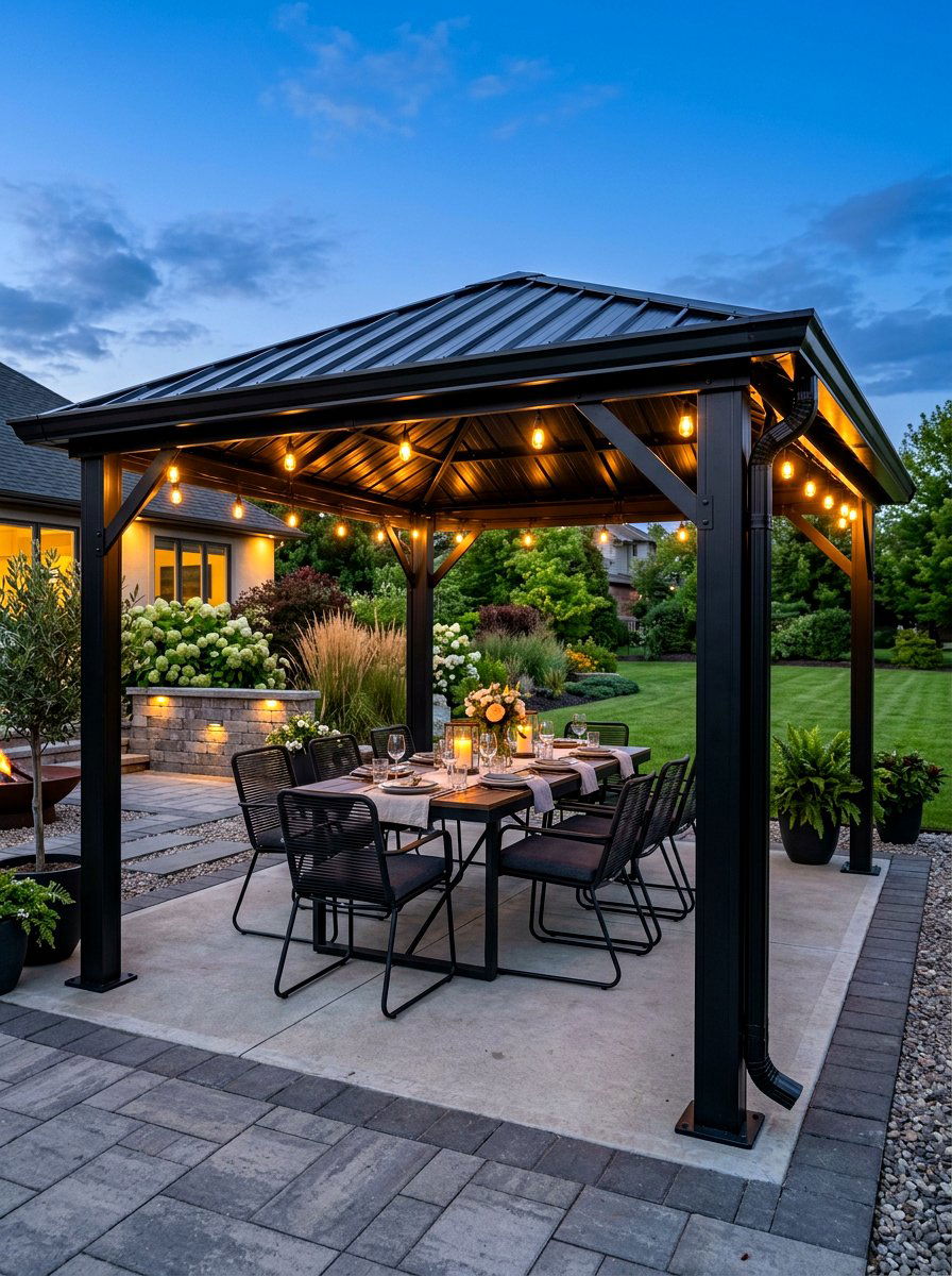 Hardtop Metal Gazebo - 30 gazebo ideas