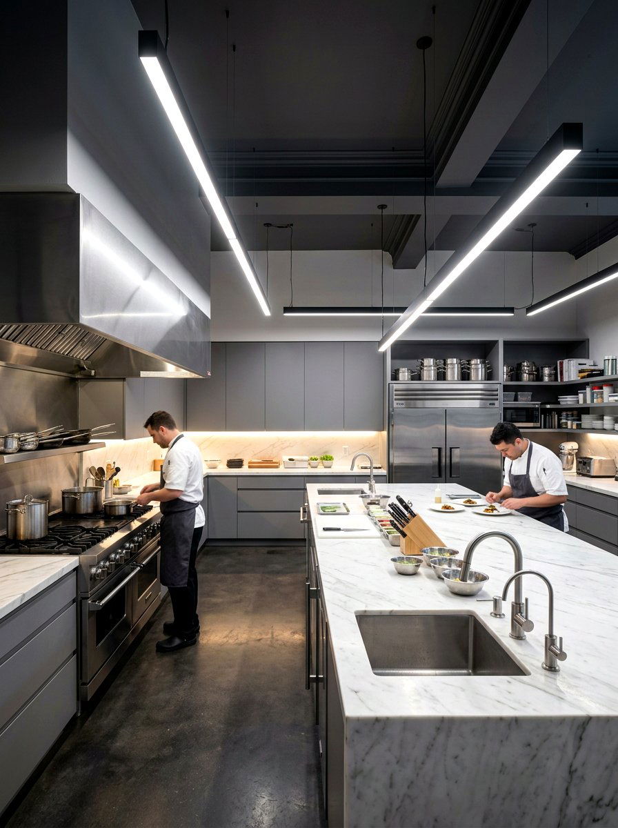 Hardwired Linear Bar - 30 under cabinet lighting ideas
