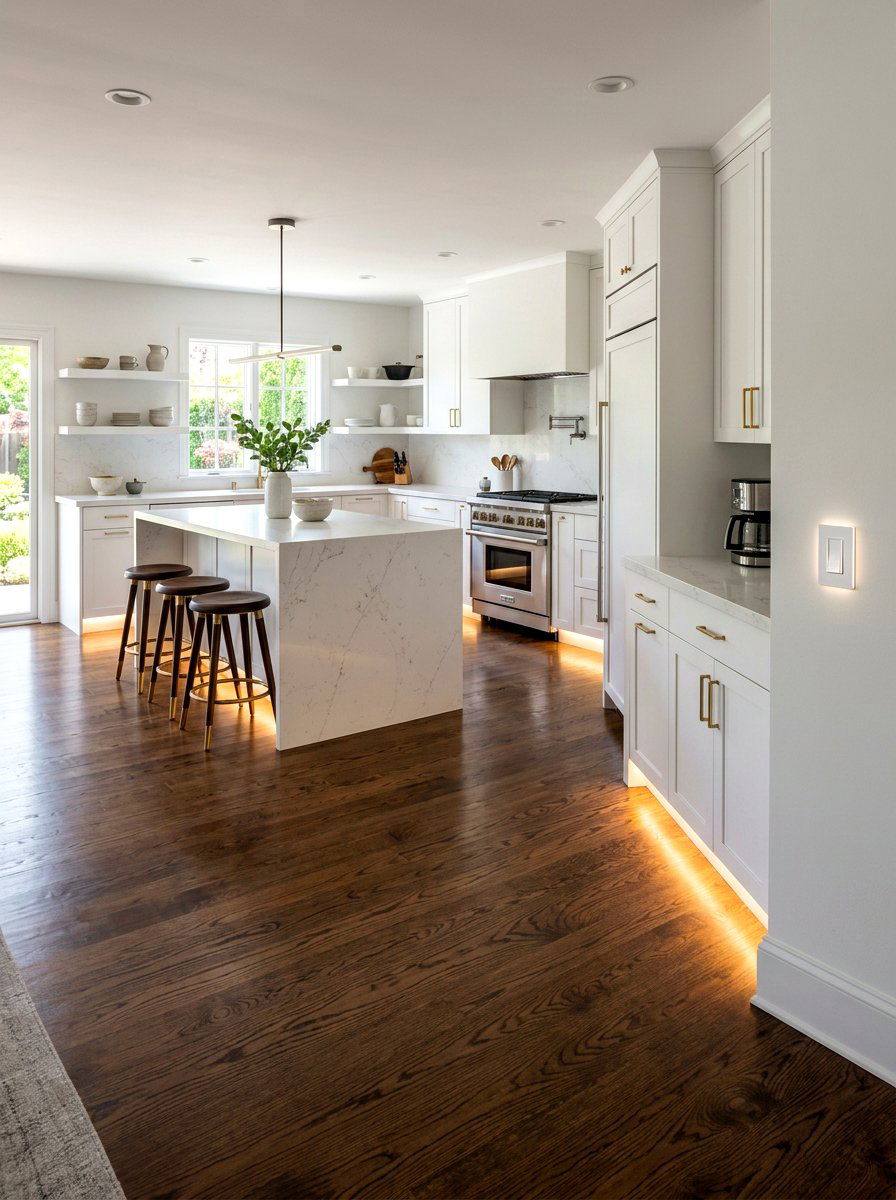 Hardwired Professional Kick Lighting - 30 toe kick lighting ideas